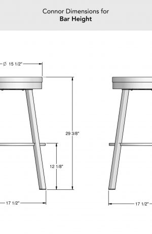 Amisco's Connor Bar Height Dimensions