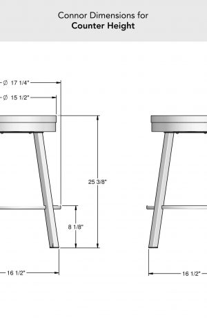 Amisco's Connor Counter Height Dimensions