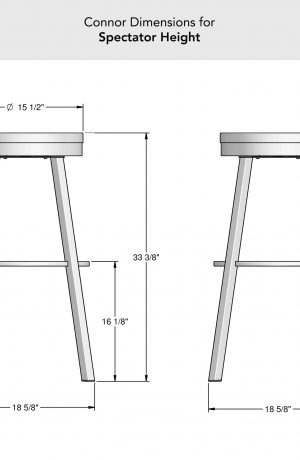 Amisco's Connor Spectator Height Dimensions