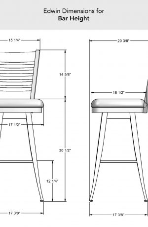 Amisco's Edwin Bar Height Dimensions