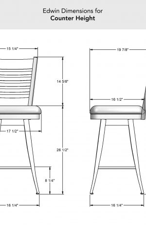 Amisco's Edwin Counter Height Dimensions