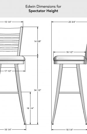 Amisco's Edwin Spectator Height Dimensions