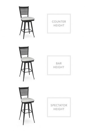 Amisco's Edwin Swivel Stool in Counter Height, Bar Height, and Spectator Height