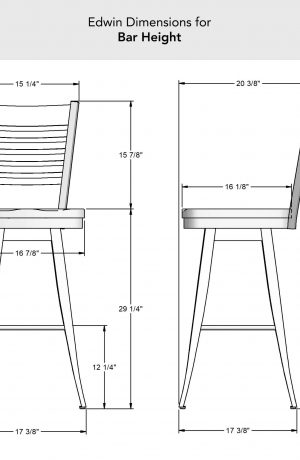 Amisco's Edwin Bar Height Dimensions