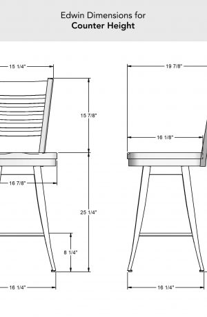 Amisco's Edwin Counter Height Dimensions