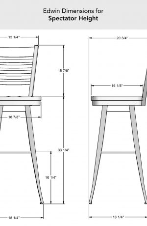 Amisco's Edwin Spectator Height Dimensions