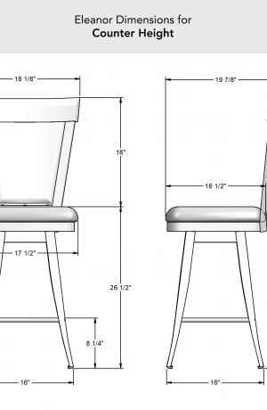 Amisco's Eleanor Counter Height Dimensions