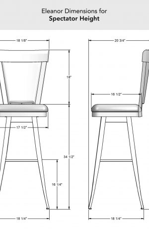 Amisco's Eleanor Spectator Height Dimensions