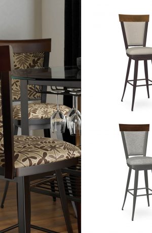 Amisco's Eleanor Customizable Swivel Bar Stool in a Variety of Colors