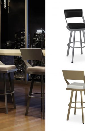 Amisco's Fame Customizable Swivel Bar Stool in a Variety of Colors