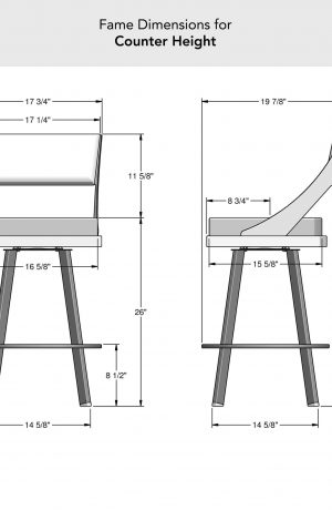 Amisco's Fame Swivel Bar Stool Dimensions for Counter Height