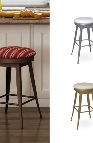 Amisco's Grace Customizable Swivel Bar Stool in a Variety of Colors