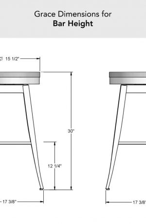 Amisco's Grace Dimensions for Bar Height