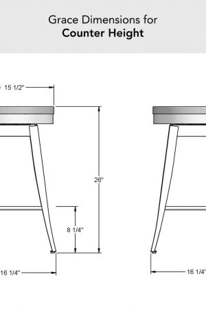 Amisco's Grace Dimensions for Counter Height