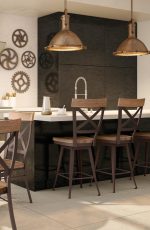 Amisco Kyle Swivel Stool in Industrial Style Kitchen