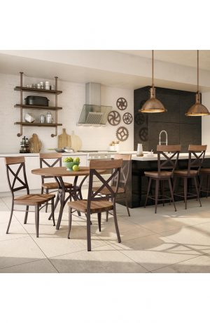 Amisco Kyle Swivel Stool in Modern Industrial Kitchen