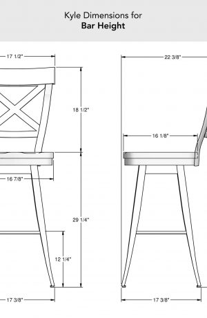 Amisco's Kyle Bar Height Dimensions