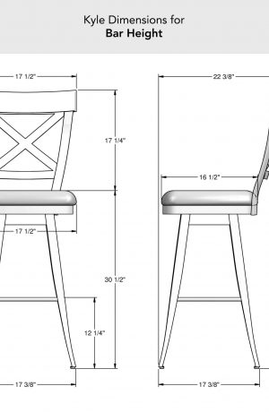 Amisco's Kyle Bar Height Dimensions