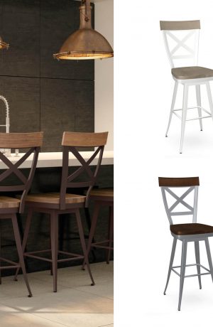 Amisco's Kyle Customizable Swivel Bar Stool in a Variety of Colors