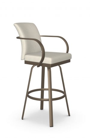 Amisco's Lance Bronze Swivel Bar Stool with Arms