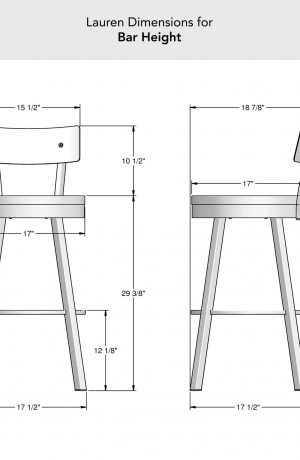 Amisco's Lauren Bar Height Dimensions