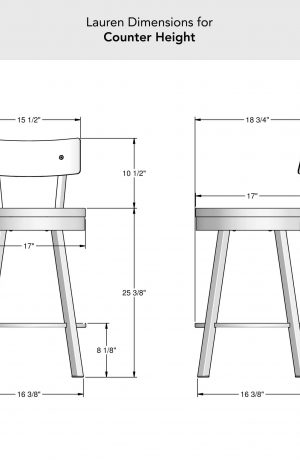 Amisco's Lauren Counter Height Dimensions