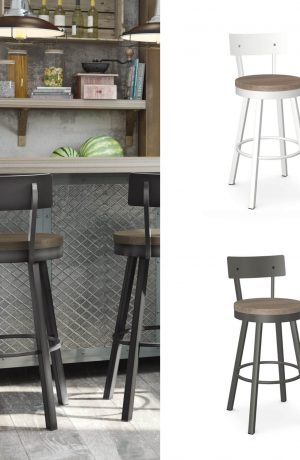 Amisco's Lauren Customizable Swivel Bar Stool in a Variety of Colors