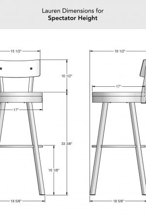 Amisco's Lauren Spectator Height Dimensions