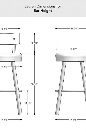 Amisco's Lauren Bar Height Dimensions