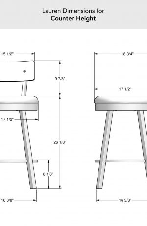 Amisco's Lauren Counter Height Dimensions