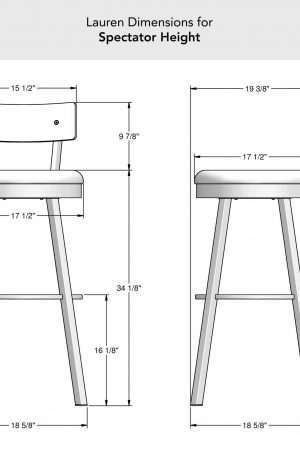 Amisco's Lauren Spectator Height Dimensions