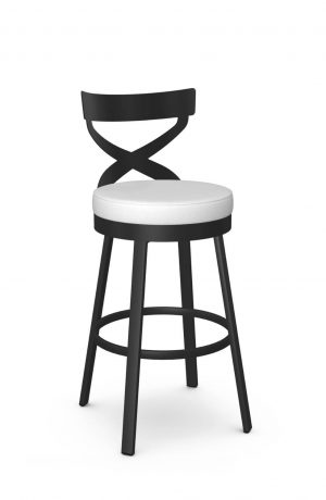 Metal Finish: 25 Black Coral • Seat Covering: MA Moon, vinyl