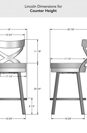 Amisco's Lincoln Counter Height Dimensions
