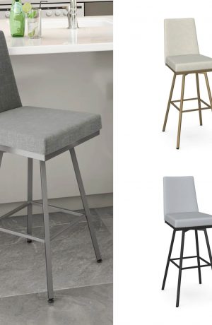 Amisco's Linea Customizable Swivel Bar Stool in a Variety of Colors