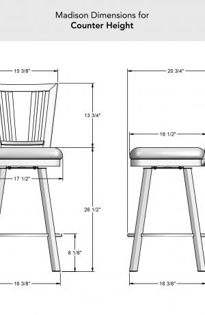 Amisco's Madison Counter Height Dimensions