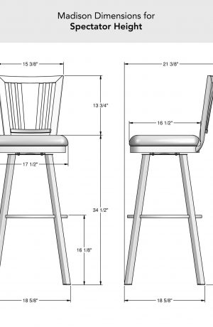 Amisco's Madison Spectator Height Dimensions
