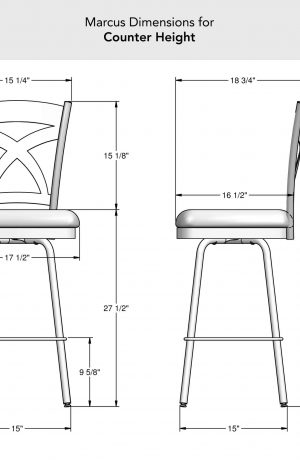 Amisco's Marcus Counter Height Dimensions