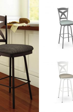 Amisco's Marcus Customizable Swivel Bar Stool in a Variety of Colors