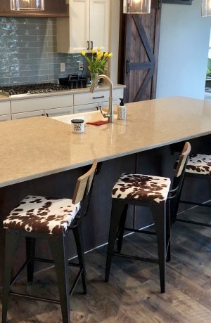 Amisco's Modern Upright 26" Inch Bar Stools in Farmhouse Country Kitchen
