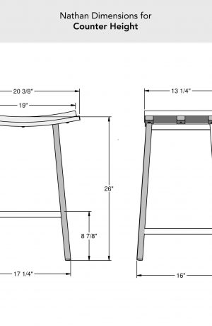 Amisco's Nathan Counter Height Dimensions
