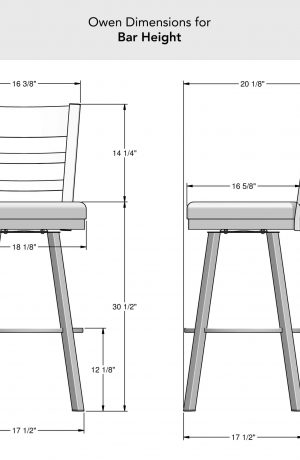 Amisco's Owen Bar Height Dimensions