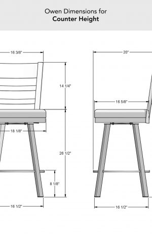 Amisco's Owen Counter Height Dimensions