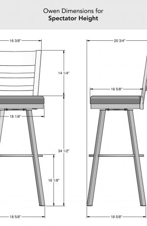 Amisco's Owen Spectator Height Dimensions