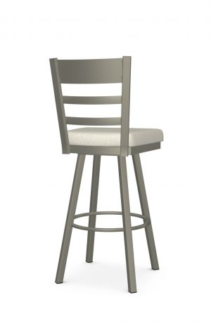 Amisco's Owen Modern Barstool in Taupe Gray - Back View