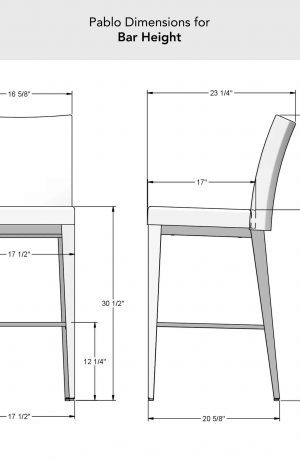 Amisco's Pablo Bar Height Dimensions