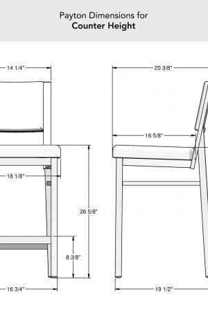 Amisco's Payton Counter Height Dimensions