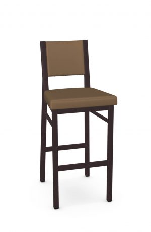 Amisco's Payton Modern Bronze Bar Stool with Back
