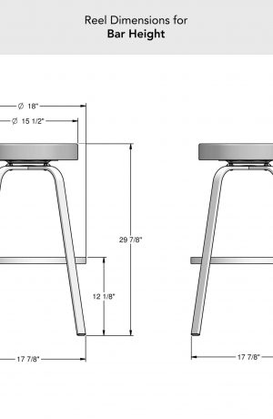 Amisco's Reel Bar Height Dimensions