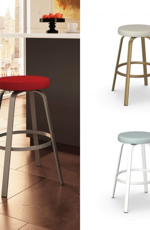 Amisco's Reel Modern Backless Swivel Bar Stool with Custom Choices