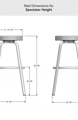 Amisco's Reel Spectator Height Dimensions